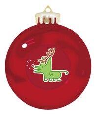 Lindsay Designs Ornament: Scoot Cat Red