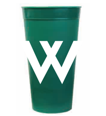 Cup: Plastic Green W