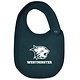 College Kids Bib: Green Wildcat Head over Westminster