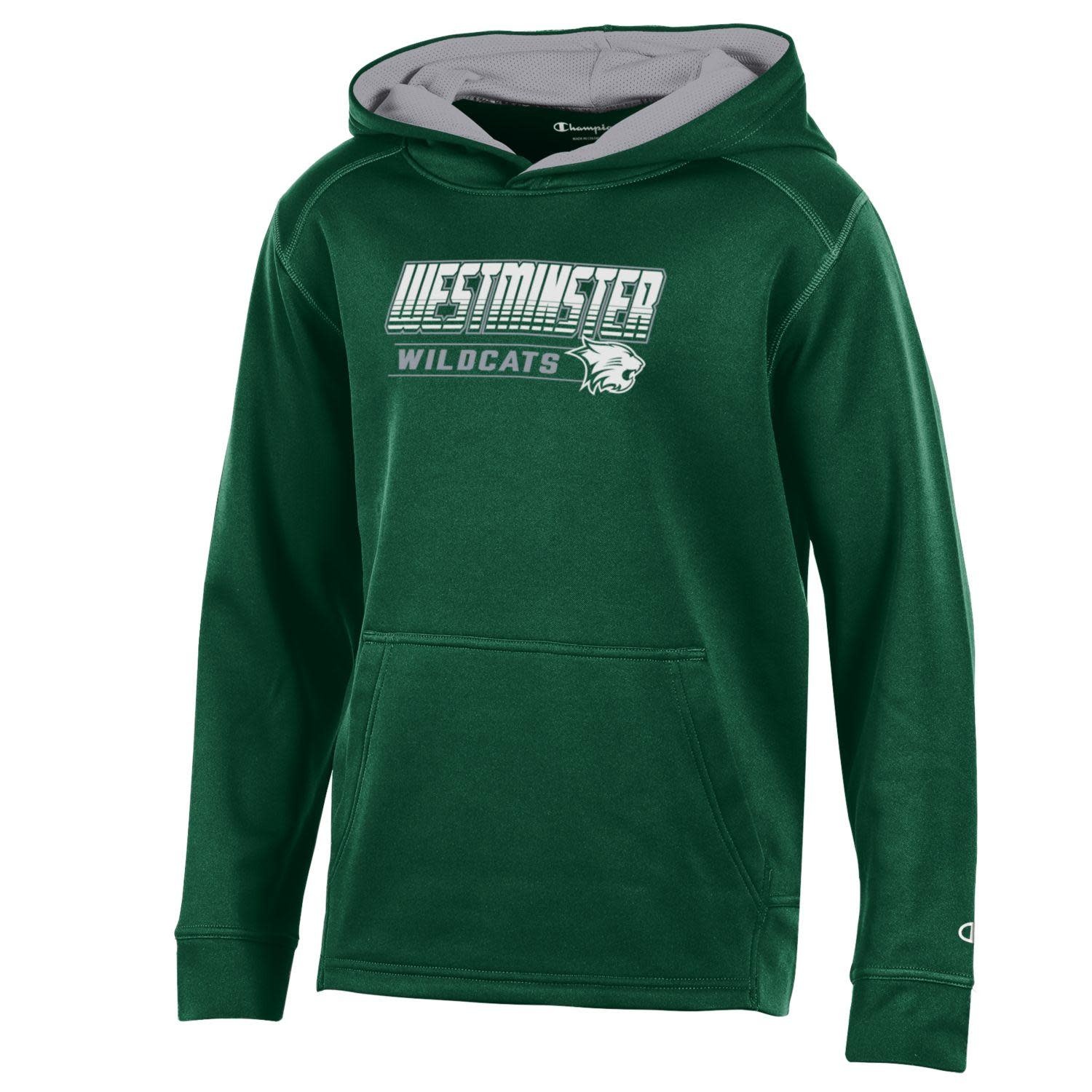 Champion Hoodie: Champion Youth Athletic Fleece - Dark Green
