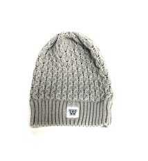 Nike Hat: Women's Slouchy Beanie - Pewter Gray with W