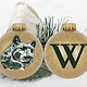 Ornament: Gold Sparkle with Green Turner Cat & W