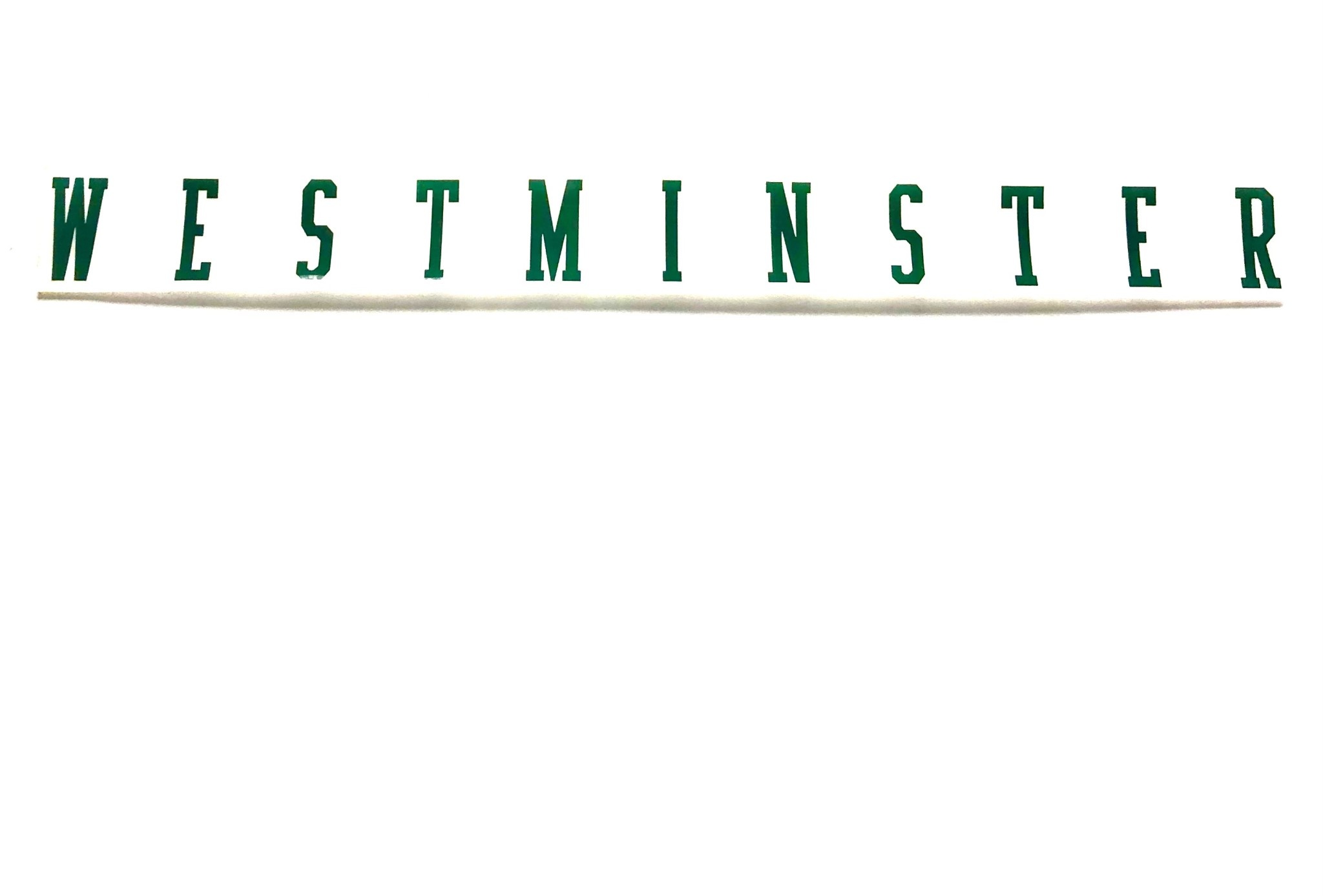 Sticker: Westminster long w/Green Lettering
