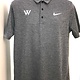 Nike Polo: Nike Breathe Dark Heather w/White W