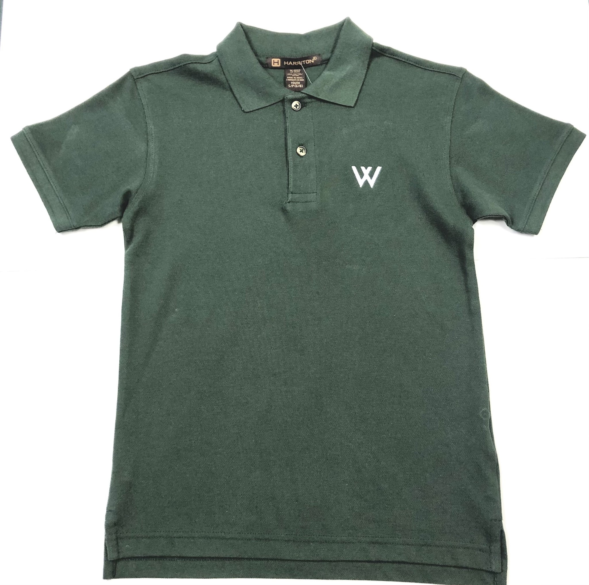 Polo: Harriton Youth Green w/W