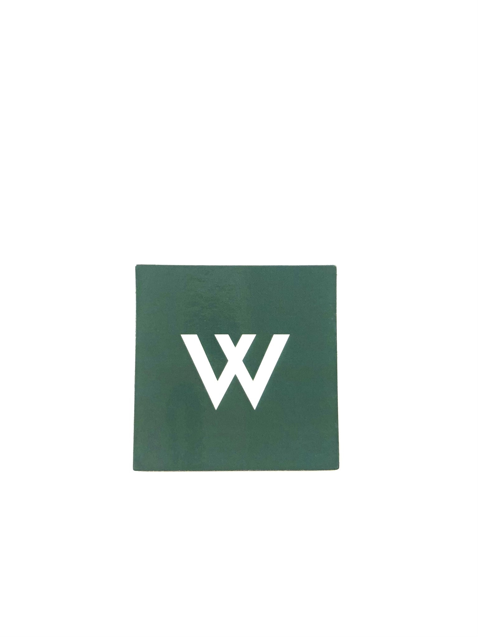 Magnet: W Square - Dark Green