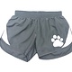 Forerunner-Pennant Shorts: Forerunner Youth Girls  Gray  with Paw