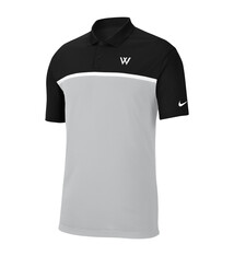 Nike Polo: Nike Victory Colorblock - Black/Light Gray w/White Stripe