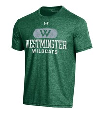 Under Armour T: Mens Bi-Blend Pill - W over Westminster Wildcats - Heathered Green