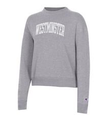 Champion Sweatshirt: Champion Womens Triumph Fleece Crew Heritage Gray Tackle Twill