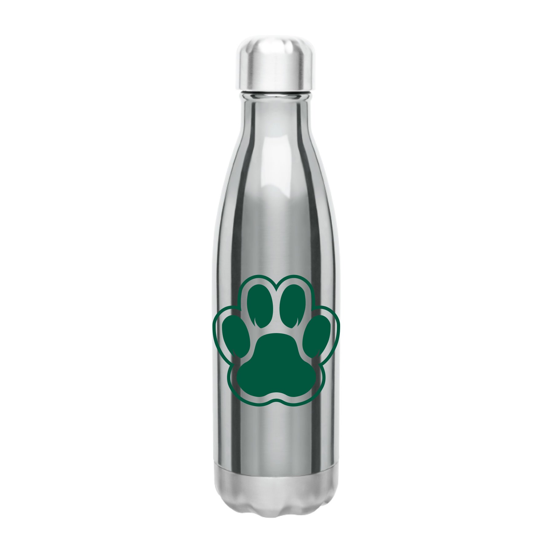 h2go Force Bottle 17oz w/ Paw - Stainless Steel