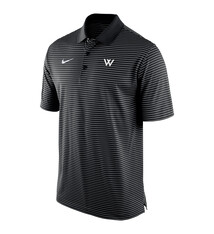 Nike Polo: Nike Stadium Stripe Polo- Black