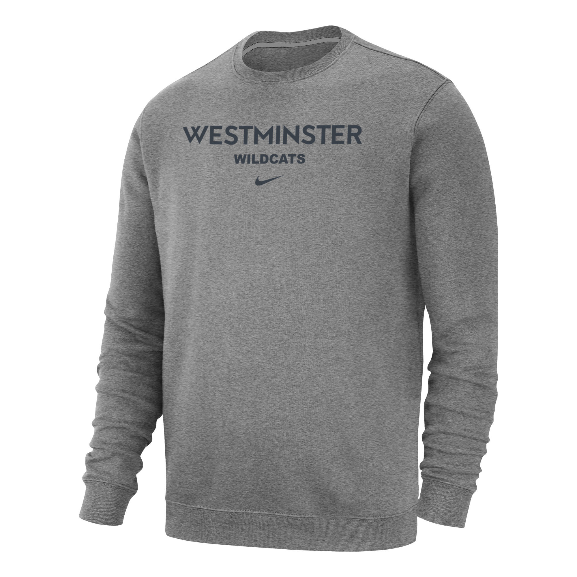 Nike Sweatshirt: Club Fleece Crew DkHeather