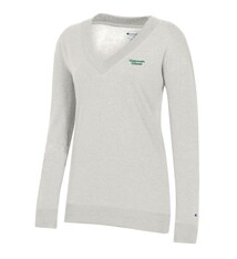 Champion Pullover: Champion Women's Triumph Fleece Long-line V Pebbles