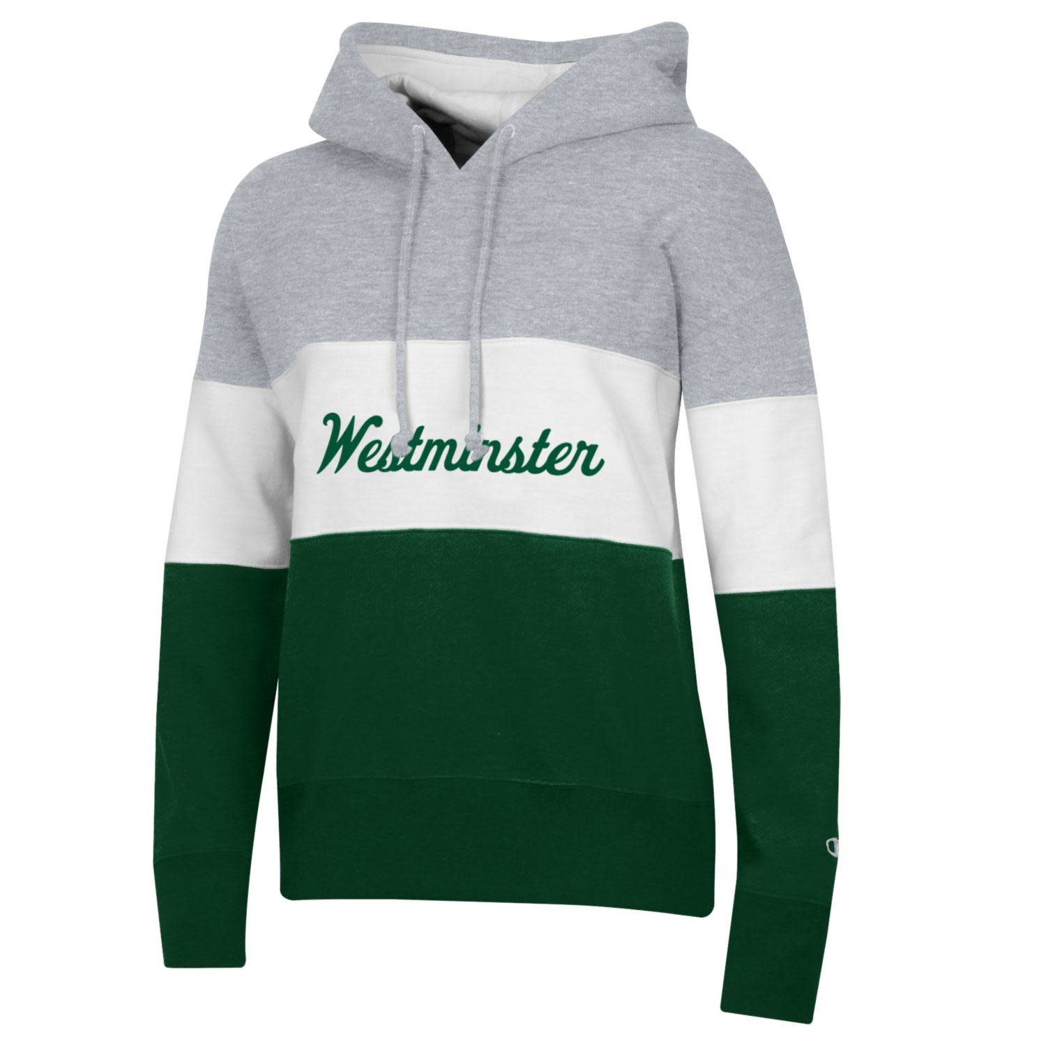 Champion Hoodie: Champion Women's MTO Super Fan Blocked Sleeve