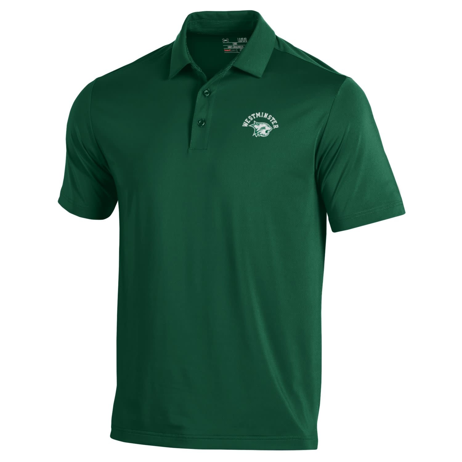 Under Armour Polo: UA Mens T2 Green Polo- Forest Green