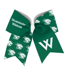Hair Bow: Big Clip, Westminster Wildcats, W