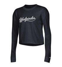 Champion T: Women's Boyfriend Crop L/S Tee-- Black
