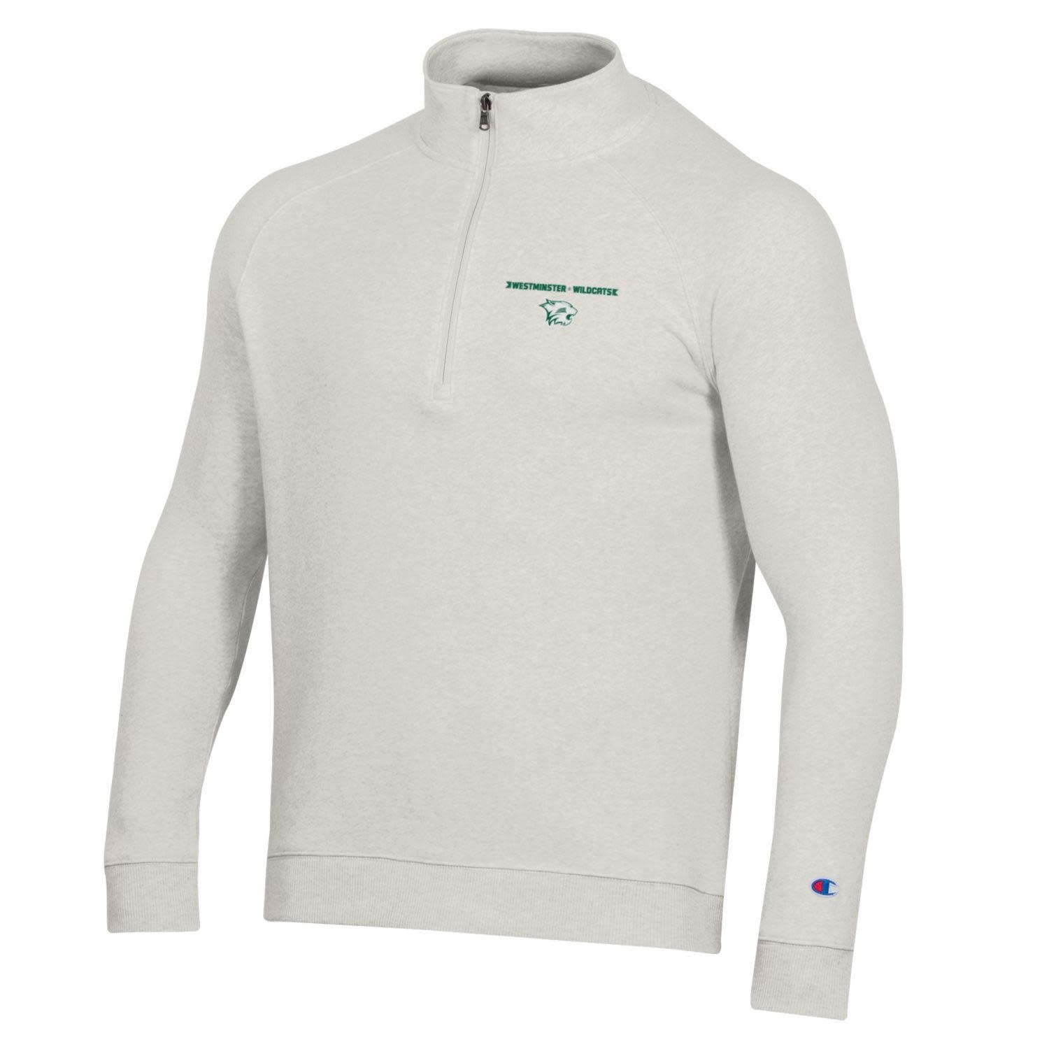 Champion Pullover: Champion's Triumph Fleece Raglan 1/4 Zip Pebblestone