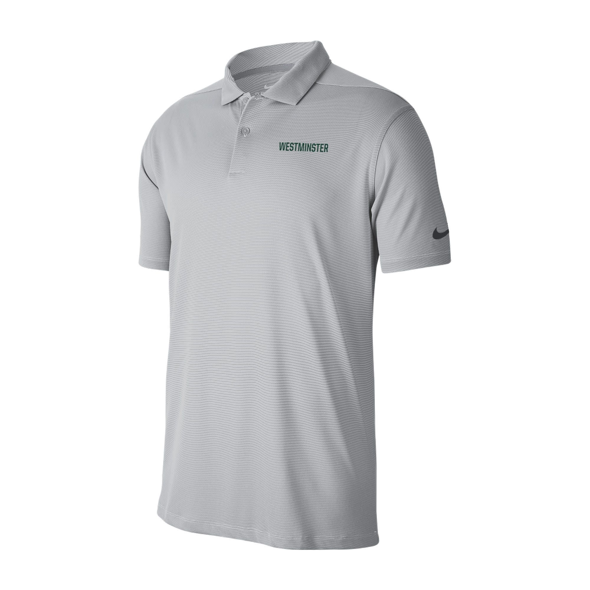 Nike Polo: Nike Men's Victory Texture Wolf Gray