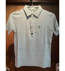 Johnnie-O Polo: Johnnie-O Dante Striped Polo (Kiwi)