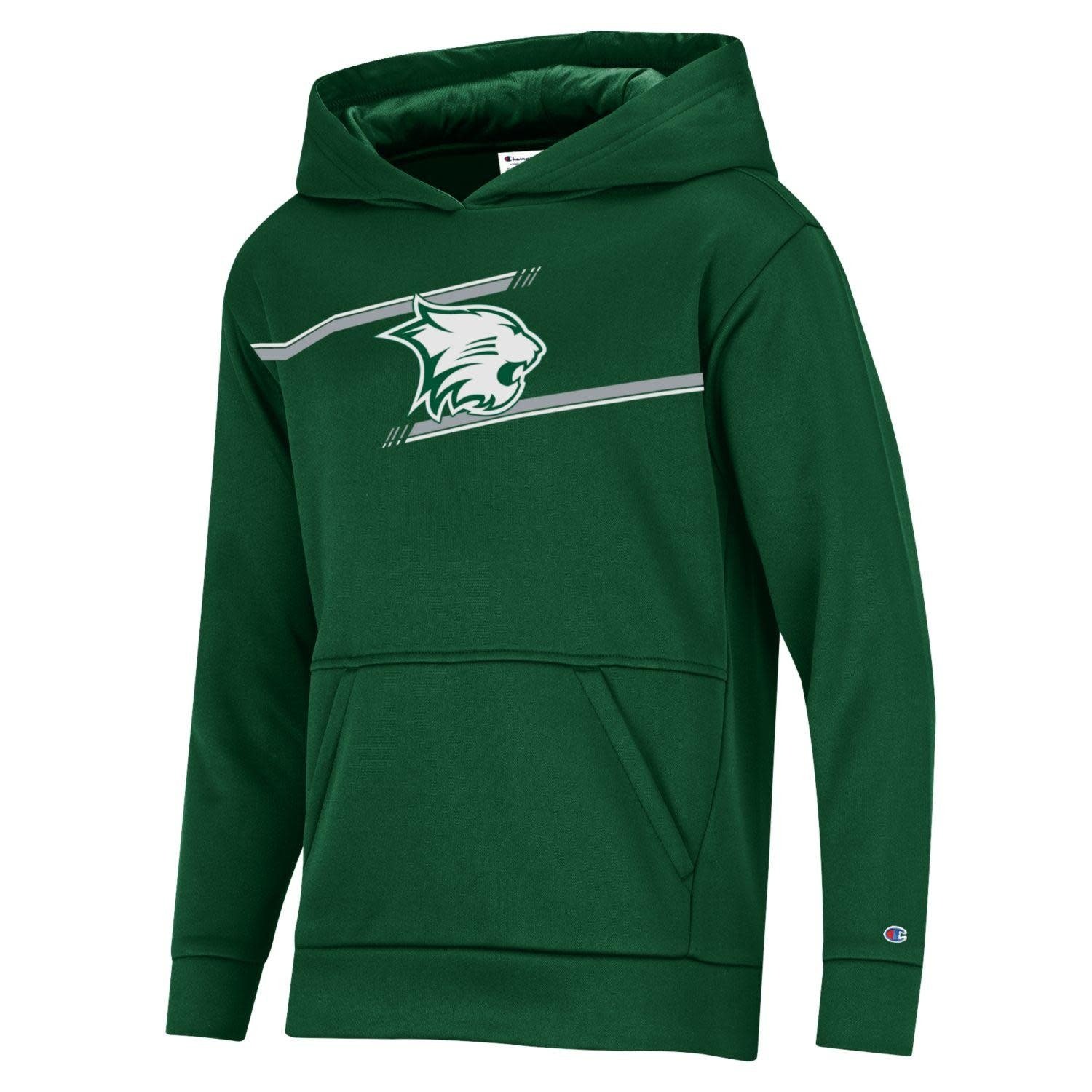 Champion Hoodie: Champion Youth Wildcat Racing Lines Green