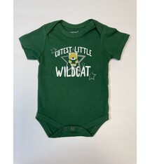 Garb Onesie: Garb Body Suit Green  Cutest Little Wildcat S/S
