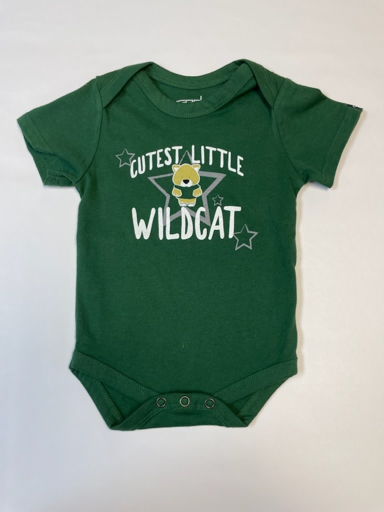 Garb Onesie: Garb Body Suit Green  Cutest Little Wildcat