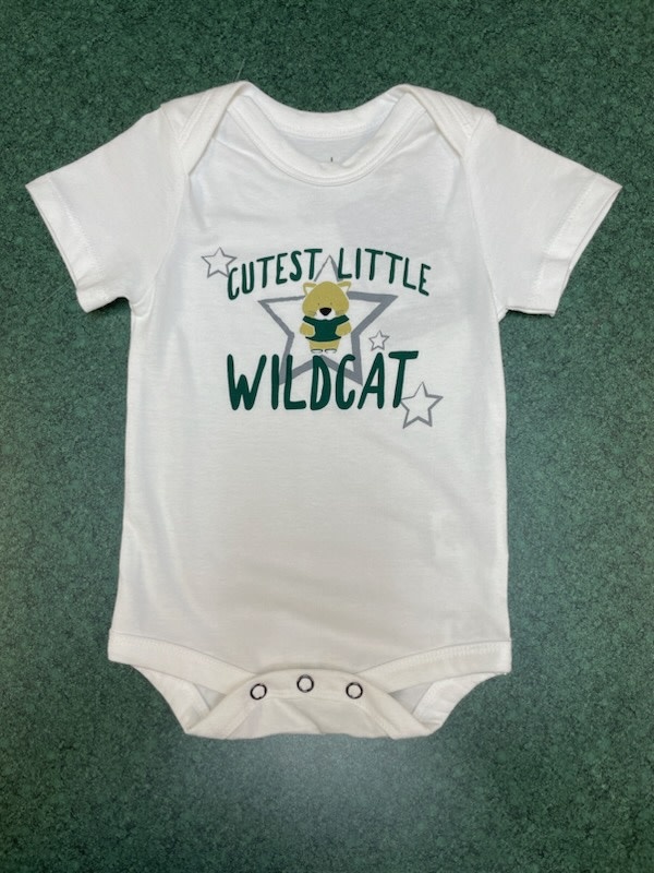 Garb Onesie: Garb Body Suit Green  Cutest Little Wildcat