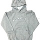 Champion Sweatshirt: Champion Youth Large Heather Gray Hooded - White "Westminster"