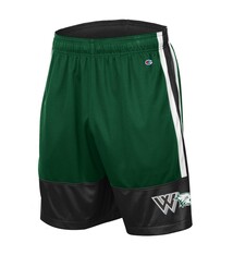 Champion Shorts: Men's Green w/ Black Border "W" and Cathead logo
