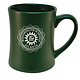 Mug: Green Matte Mug  w/ Ivory Etched Seal - Tall
