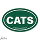 Decal: Vinyl Decal 6" green CATS oval