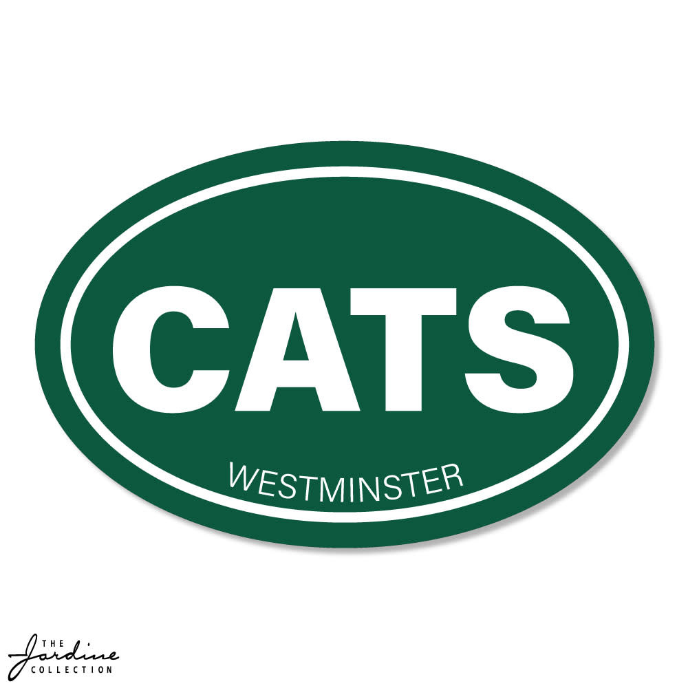 Decal: Vinyl Decal 6" green CATS oval