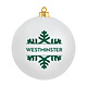 Ornament: Shatterproof White Snowflake Design