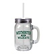 Nordic Company, Inc. Mug: Mason Jar w/ Aluminum lid and straw 15 oz Westminster Wildcats