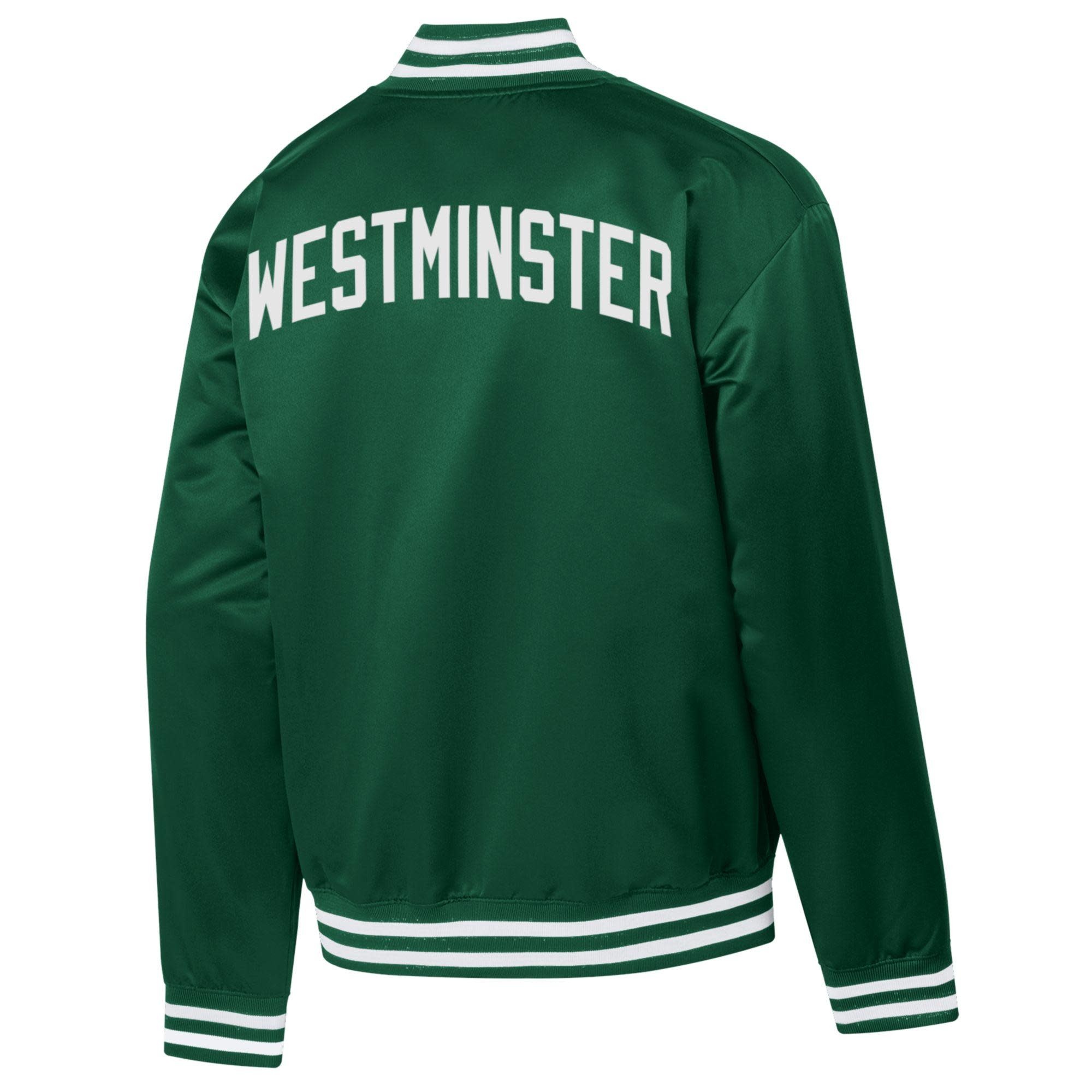 Champion Jacket: Champion Men's Bomber Dark Green Westminster on Back