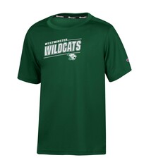 Champion T: Green Drifit WW Slanted Lines with Wildcat Head