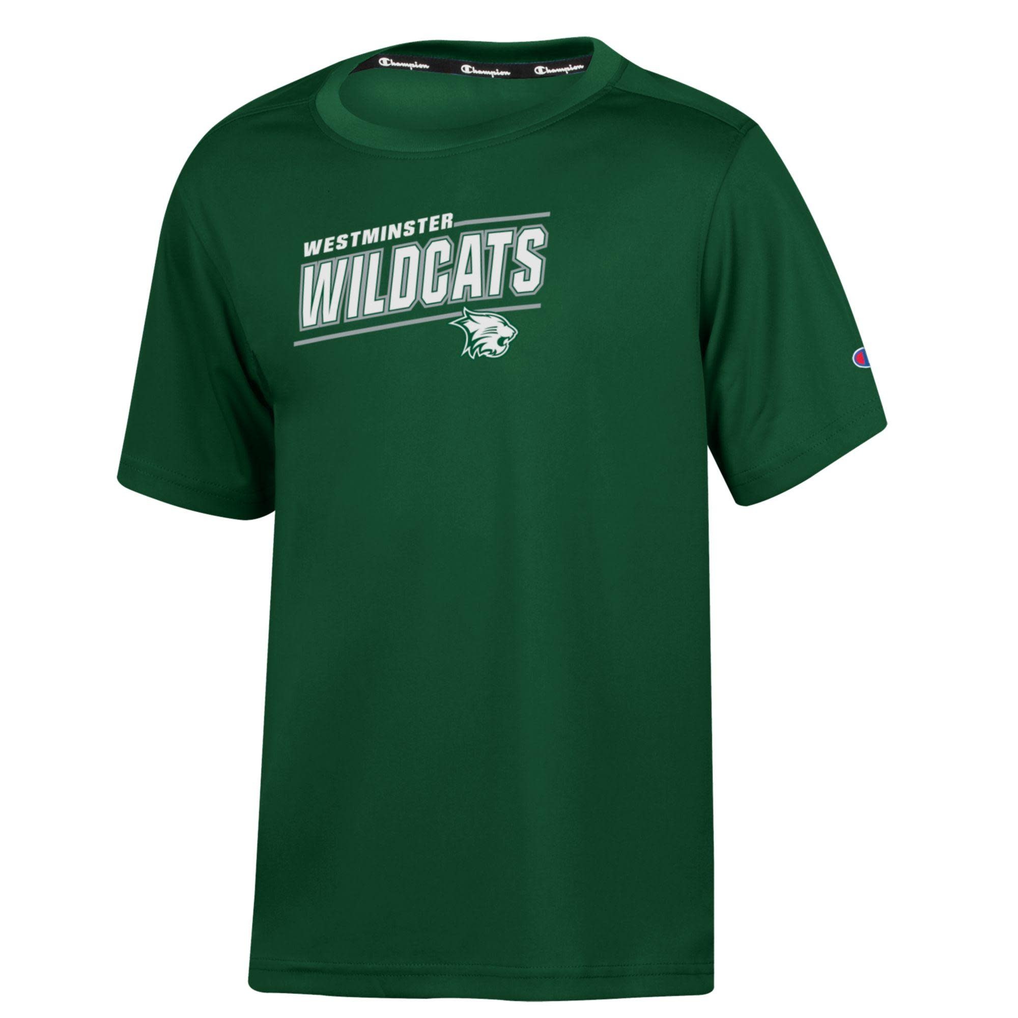 T Green Drifit WW Slanted Lines with Wildcat Head