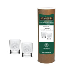 Jardine Glassware: 14oz Double Old Fashioned Etched Seal - 2 pack