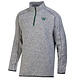 Champion Pullover: Men's Champion Gray Heathered 1/4 zip Fleece w/ green "W"