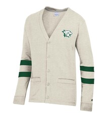 Champion Cardigan: Men's Oatmeal Heather w/ Cathead Cardigan