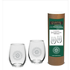 Jardine Glassware: 21 oz Stemless Wine Glass Etched Seal- 2pk