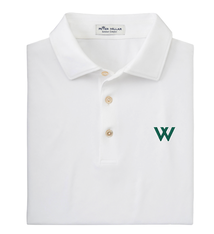 Peter Millar Polo: Peter Millar Men's White Performance Green W