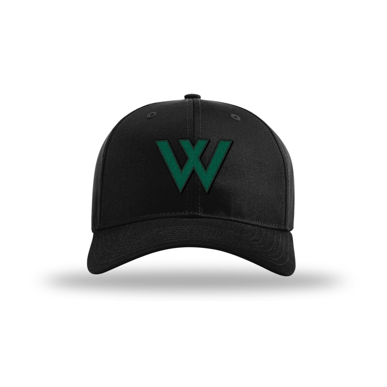 Uscape Hat: Uscape Black -  Stadium Brim Hat – Green W