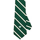 Necktie: Green Woven Stripe "W"