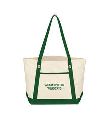 Jardine Tote: Green- Medium Canvas Bag