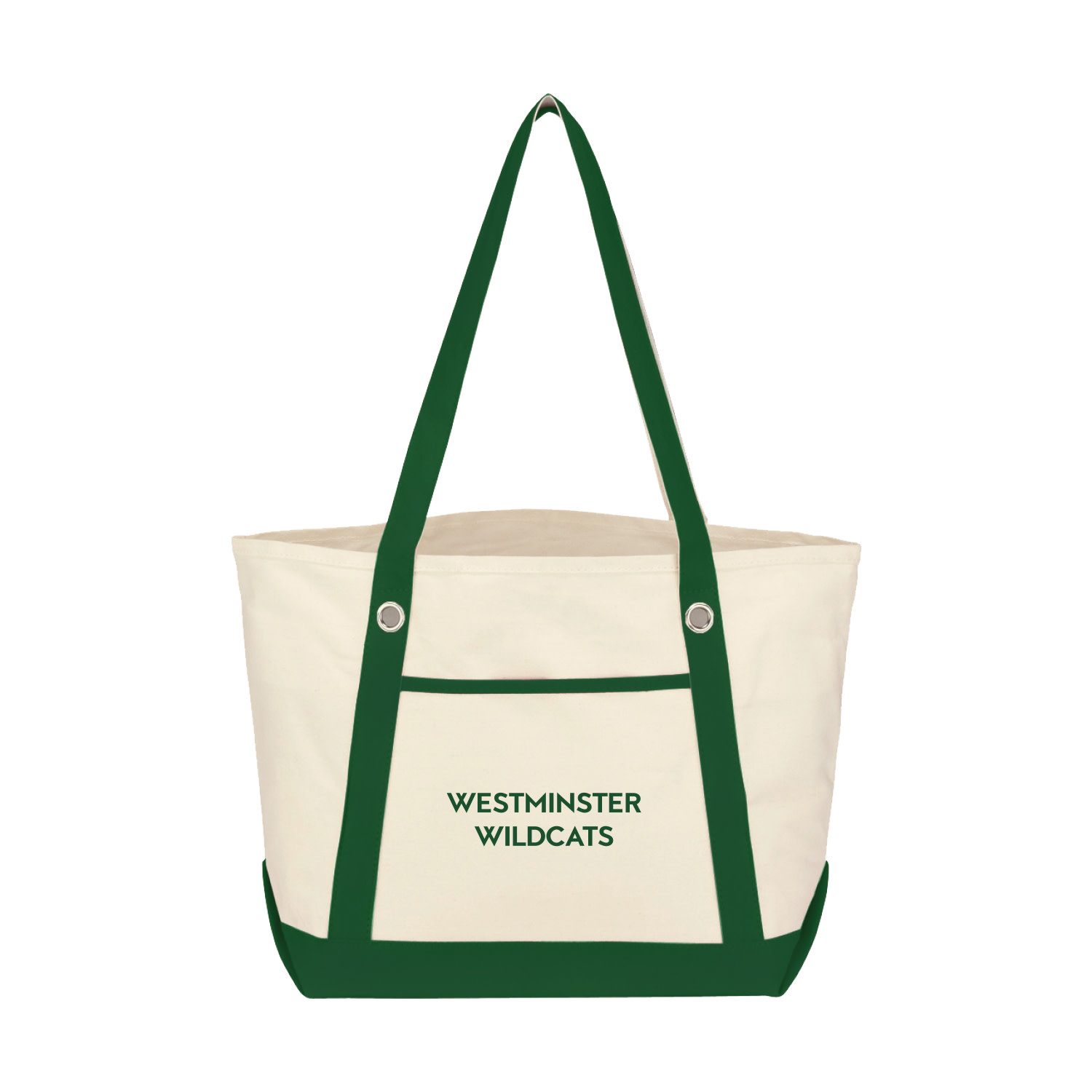 Jardine Tote: Green- Medium Canvas Bag