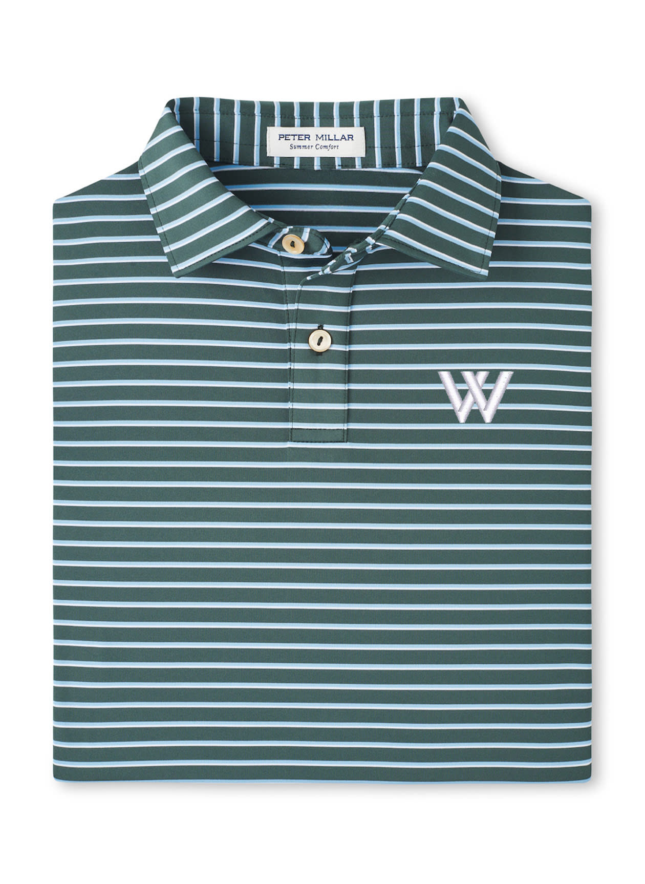Peter Millar Polo: Boys Dunnes Polo Nordic Pine Stripe