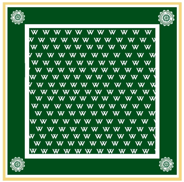 Silk Scarf: Twill Square Scarf with Seal